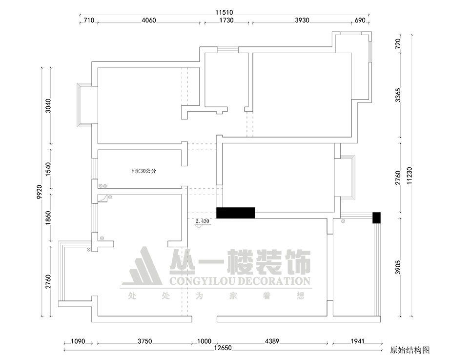 原始平面图 原始平面图